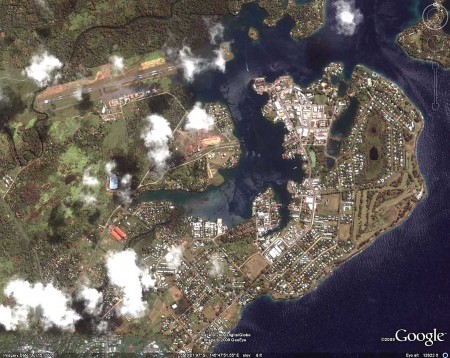 Madang, Papua New Ghinea - most of the town on Google Earth