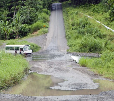 The Ford at the start of the Mountains