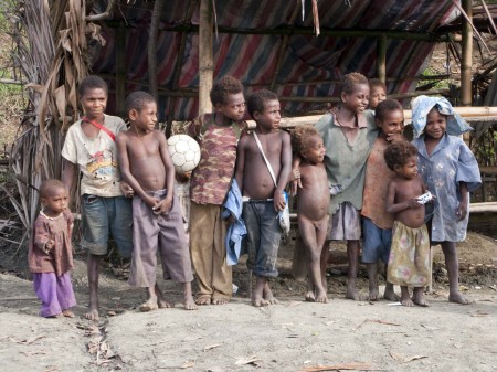 A Group of Children at the Market